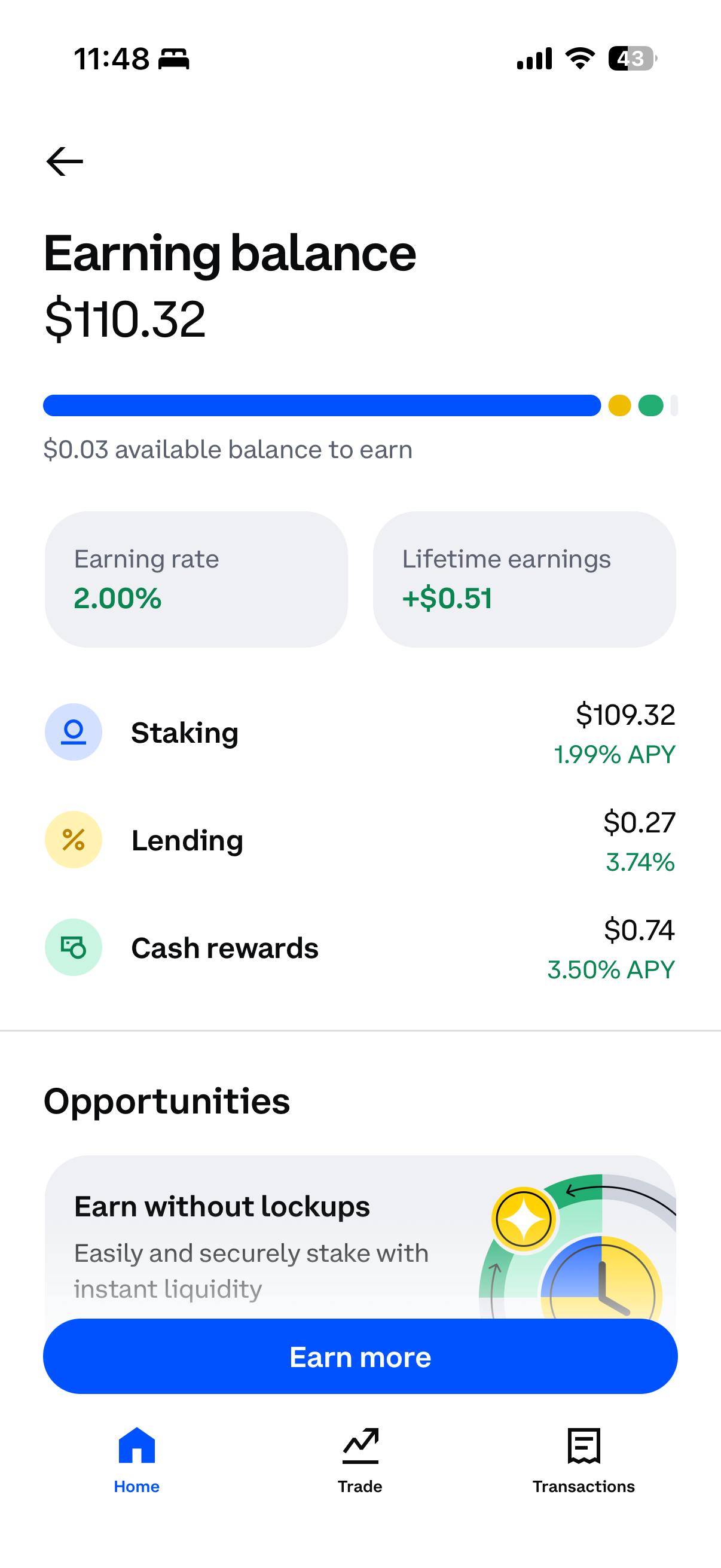 Coinbase screenshot