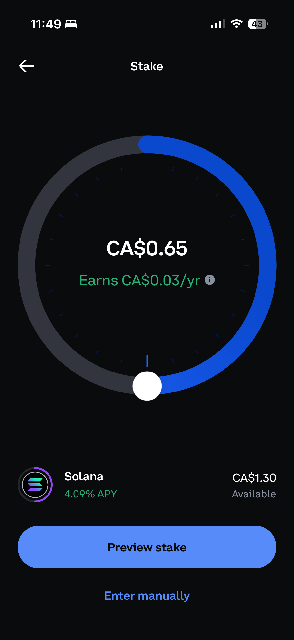 Coinbase screenshot