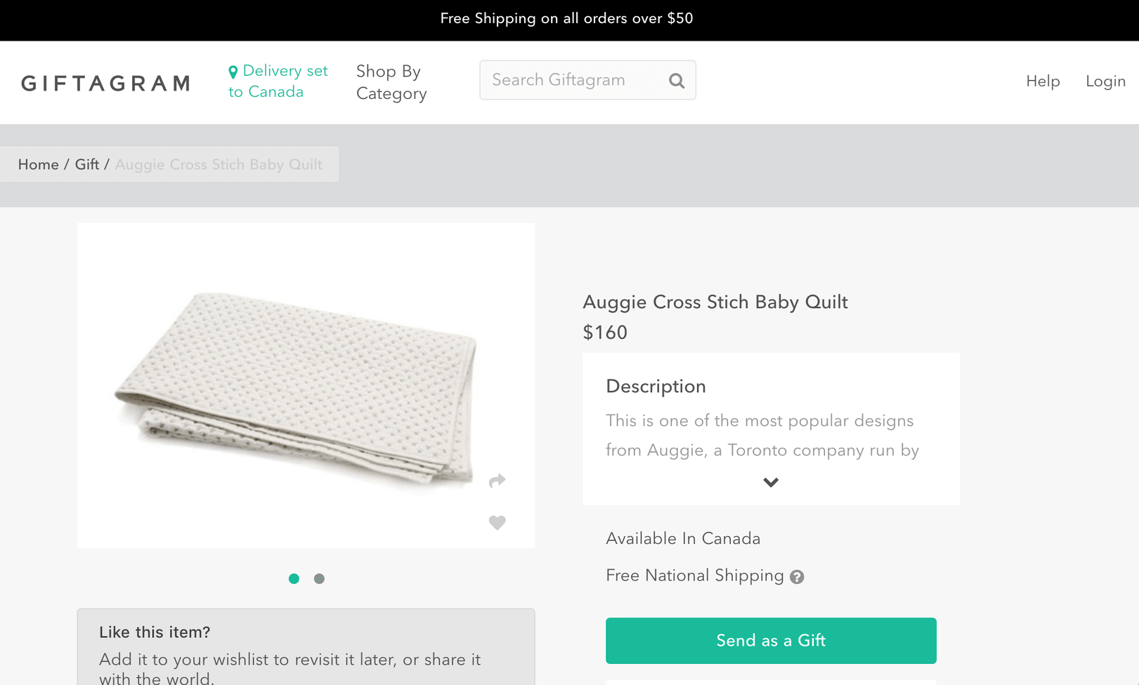 Giftagram screenshot