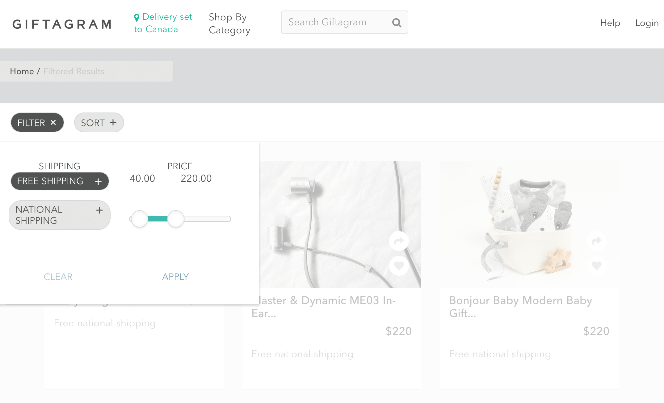 Giftagram screenshot