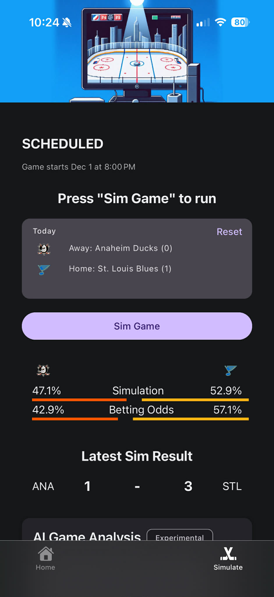Pro Hockey Sim screenshot