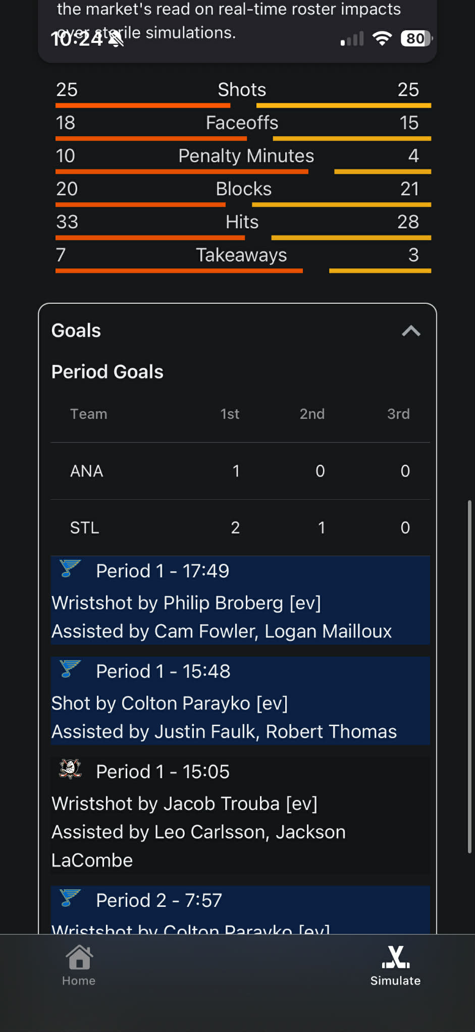 Pro Hockey Sim screenshot