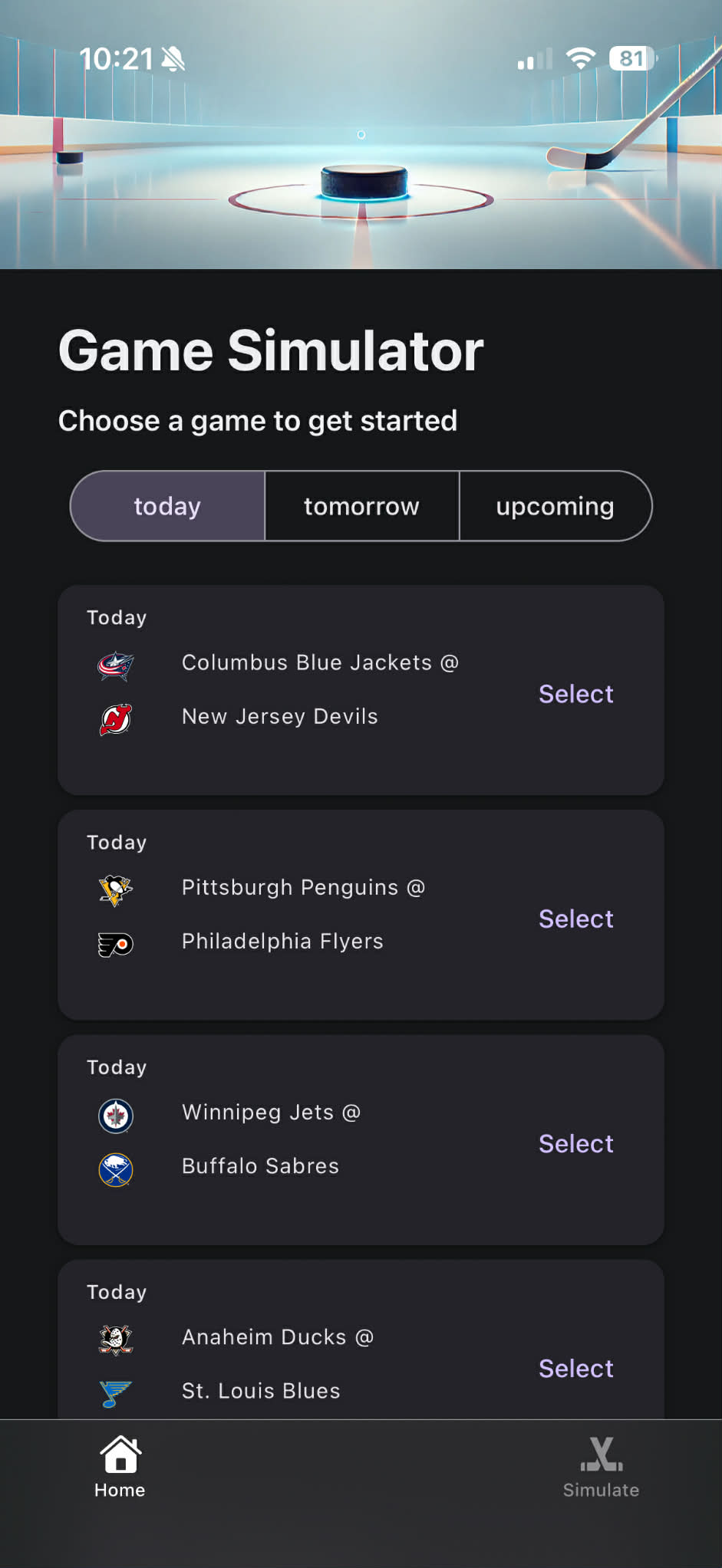 Pro Hockey Sim preview